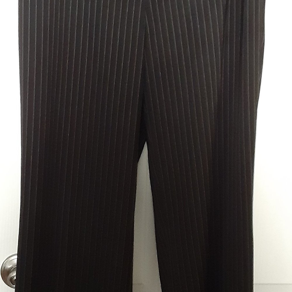 Black with white stripe pants